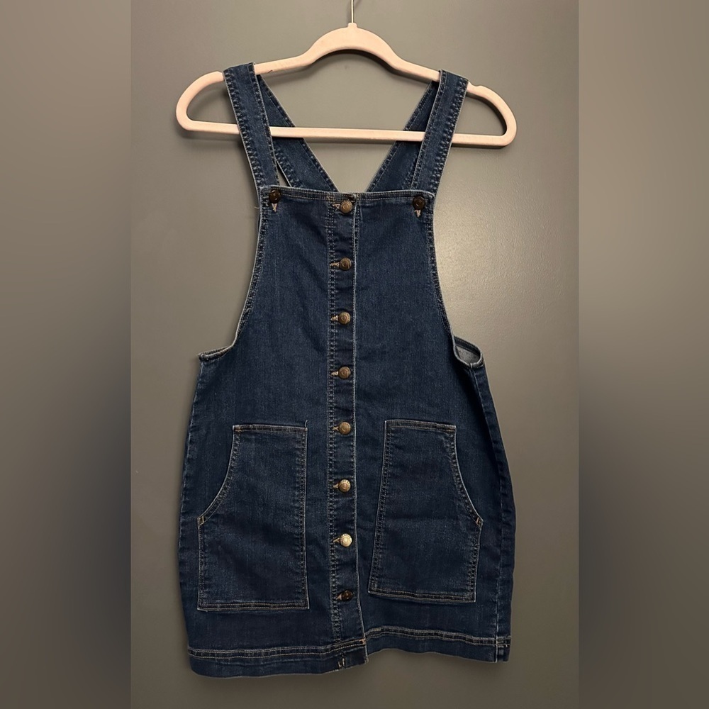 Blue Spice Denim Overall Mini Skirt - Size M